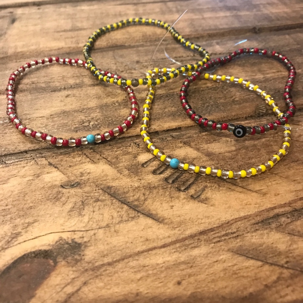 Evil eye bead bracelet or anklet.